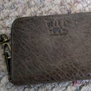 Will Leather Wristlet Grey